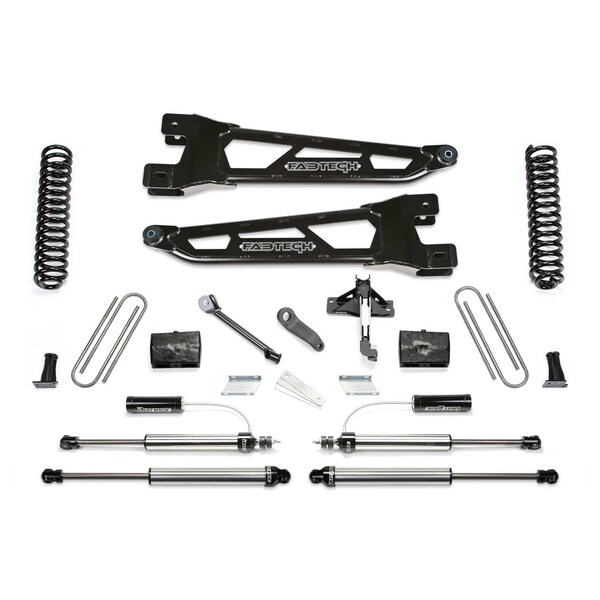 Fabtech 6IN RAD ARM SYS W/COILS & 2.25 DL RESI FRT AND DL RR SHKS 17-20 FORD F250/350 4WD DIESEL K2293DL - main